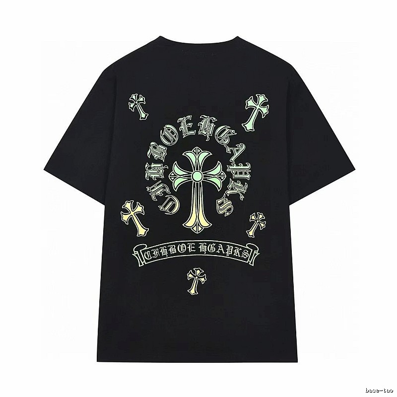 Chrome Hearts Cross Print Gothic Black Short-sleeve T-shirt