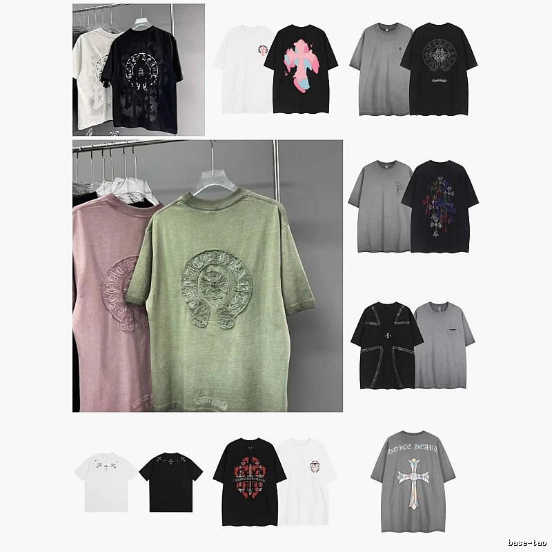 Chrome Hearts Cross Street Style Multi-color Short-sleeve T-shirt