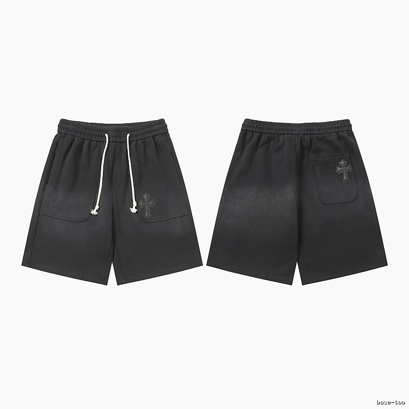 Chrome Hearts Cross Streetwear Brand Black Shorts