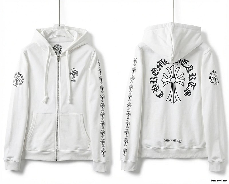 Chrome Hearts Cross Trendy White Hoodie