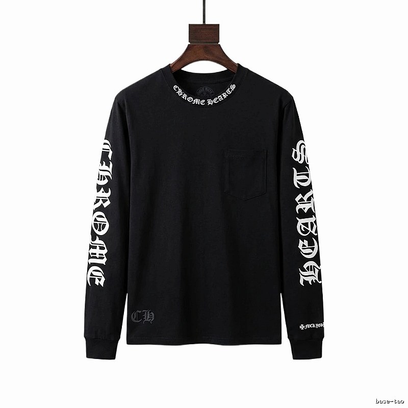 Chrome Hearts Dark Style Long-sleeved Black T-shirt