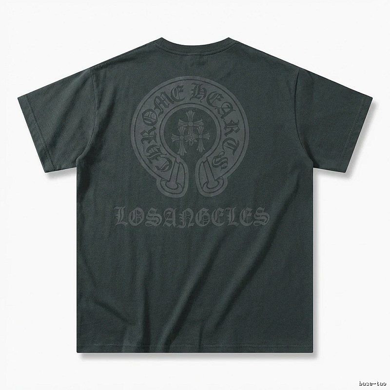 Chrome Hearts Gothic Style Dark Grey T-shirt