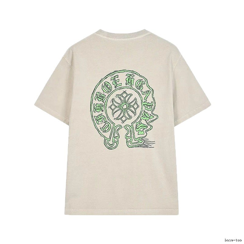 Chrome Hearts Horseshoe Cross Print Street Style Off-white T-shirt