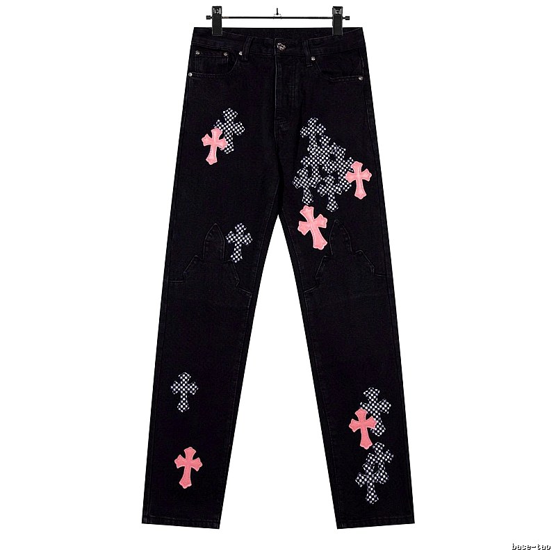 Chrome Hearts Monogram Graphic jeans Light Denim Jeans for Layered Styling