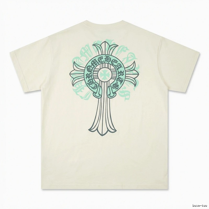 Chrome Hearts retro-style beige T-shirt