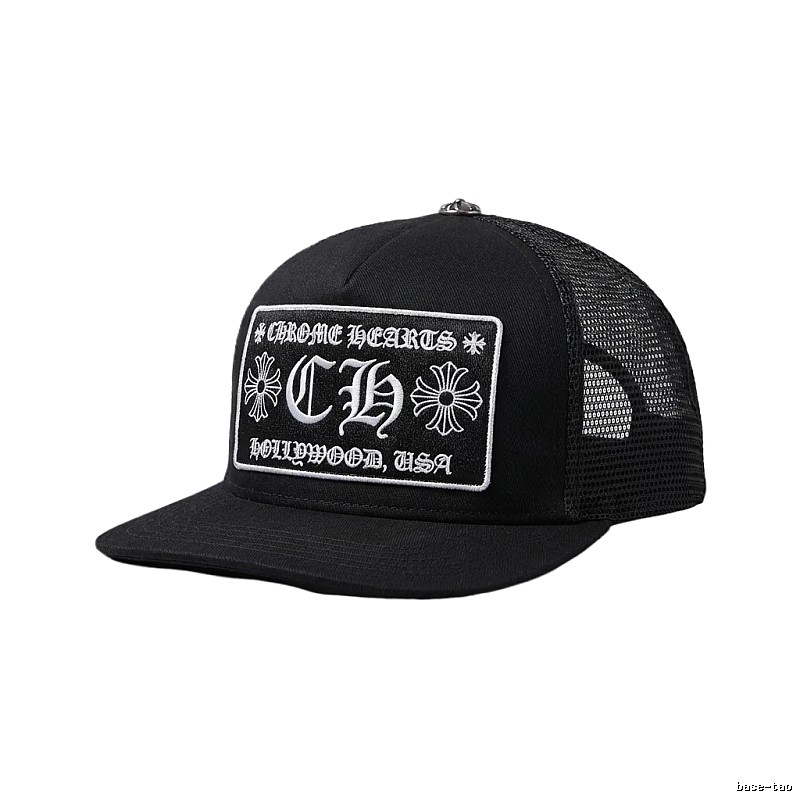 Chrome Hearts retro-style black cap
