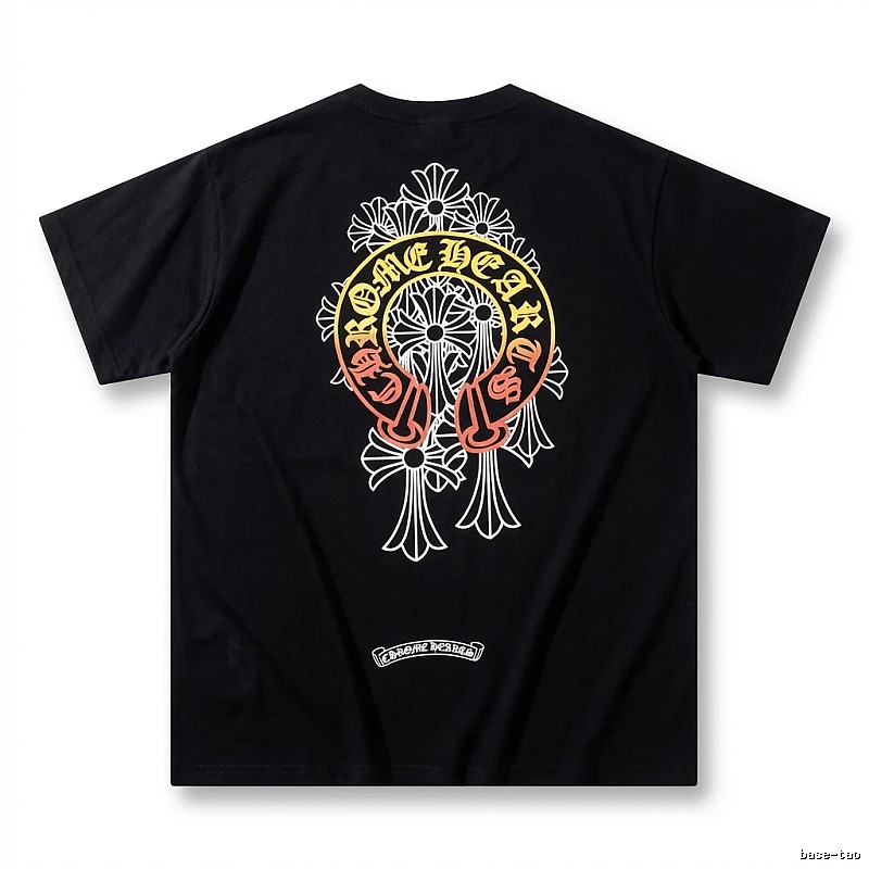 Chrome Hearts Retro Style Black T-shirt