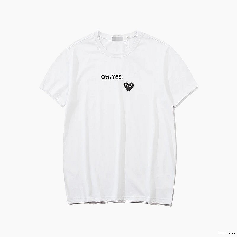 Comme des Garcons PLAY 2021-87 White Style 2187 Heart Logo T-Shirt Statement Graphic