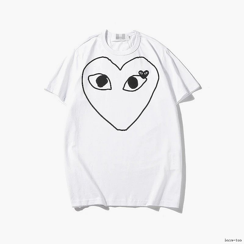 Comme des Garcons PLAY 2023-13 Black Style 2313 Heart Logo T-Shirt Bold Graphic