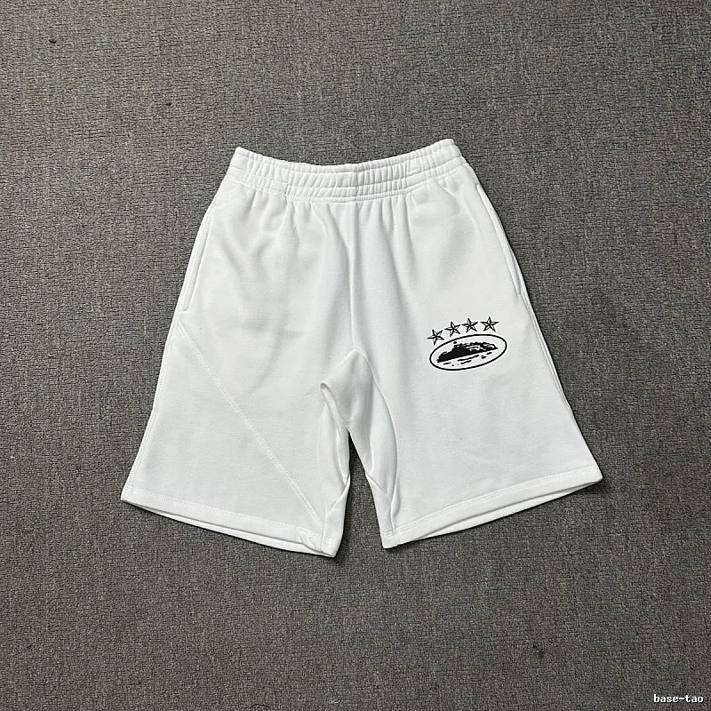 Corteiz Five-Star Trend Brand White Shorts