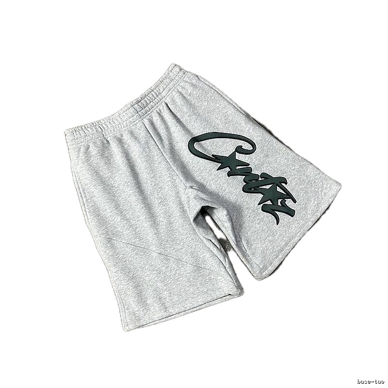 Corteiz letter-style grey shorts