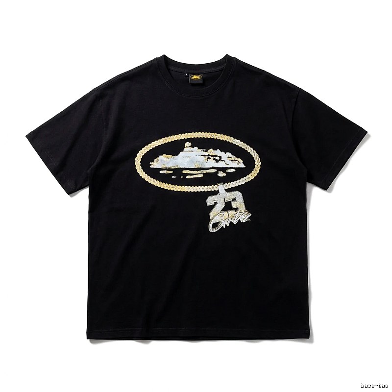 Corteiz Printed Trendy and Cool Style Black T-shirt