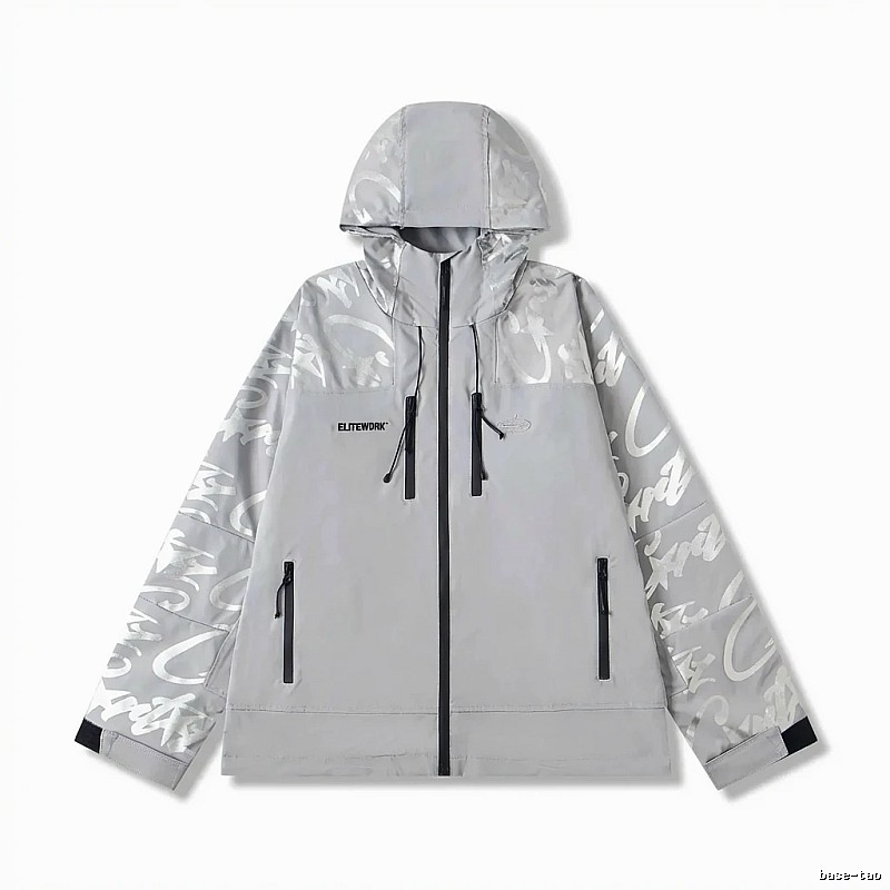 Corteiz Printed Trendy Cool Grey Jacket