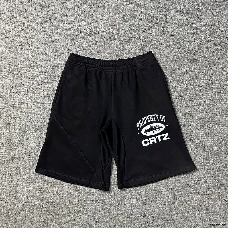 Corteiz trendy black shorts