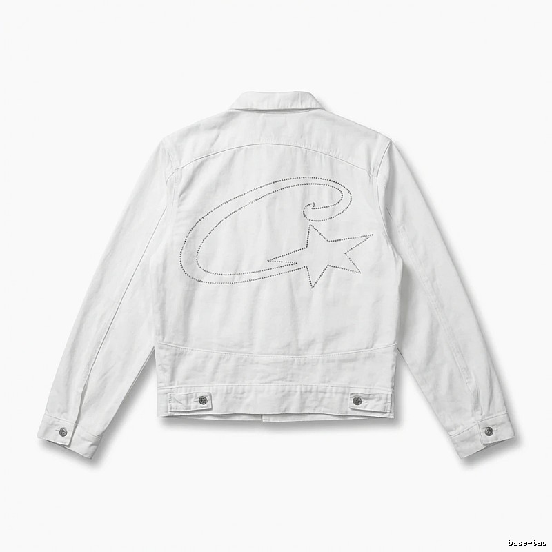 Corteiz white denim jacket