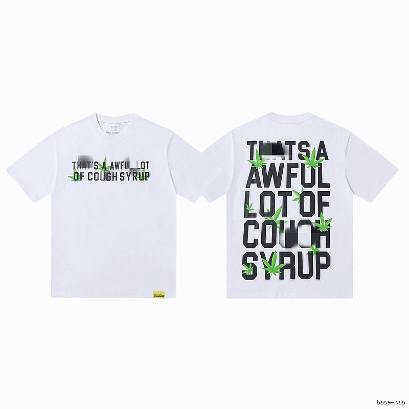 COUGH SYRUP Hemp Leaf Street Style White T-Shirt