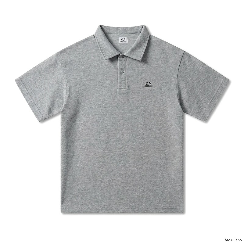 C.P Company's minimalist gray polo shirt