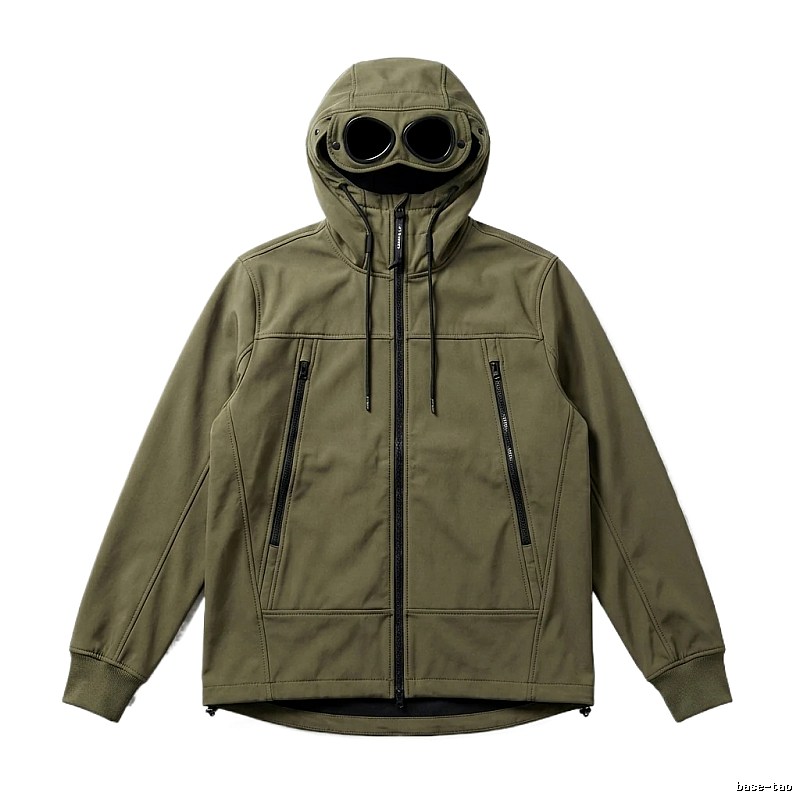 C.P. Hooded Utility-style Jacket (Army Green)