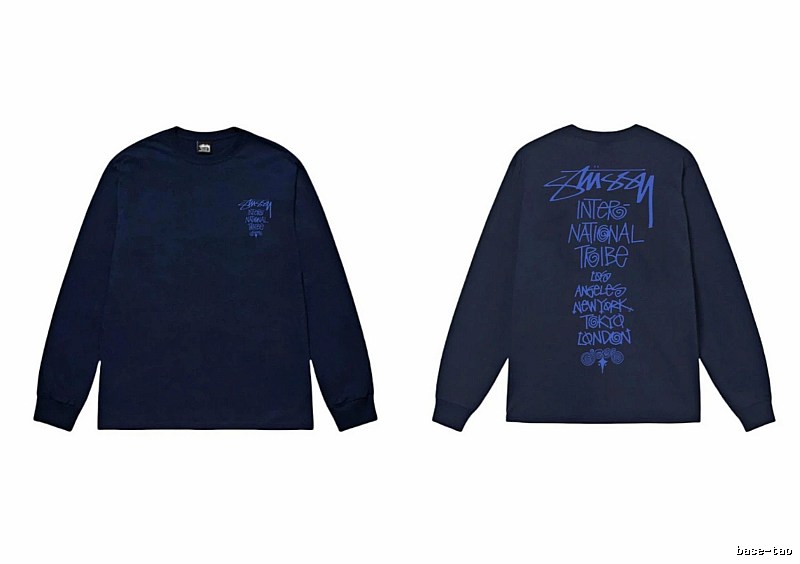 Dark blue hoodie with Stussy graffiti style