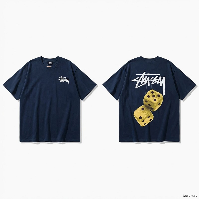 Dark blue T-shirt with Stussy dice pattern