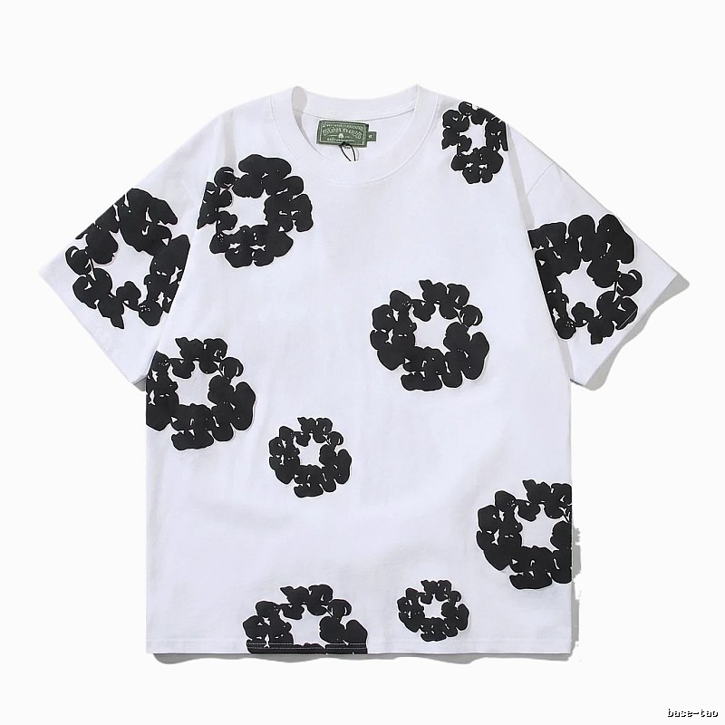 DENIM TEARS Black Floral Style T-shirt