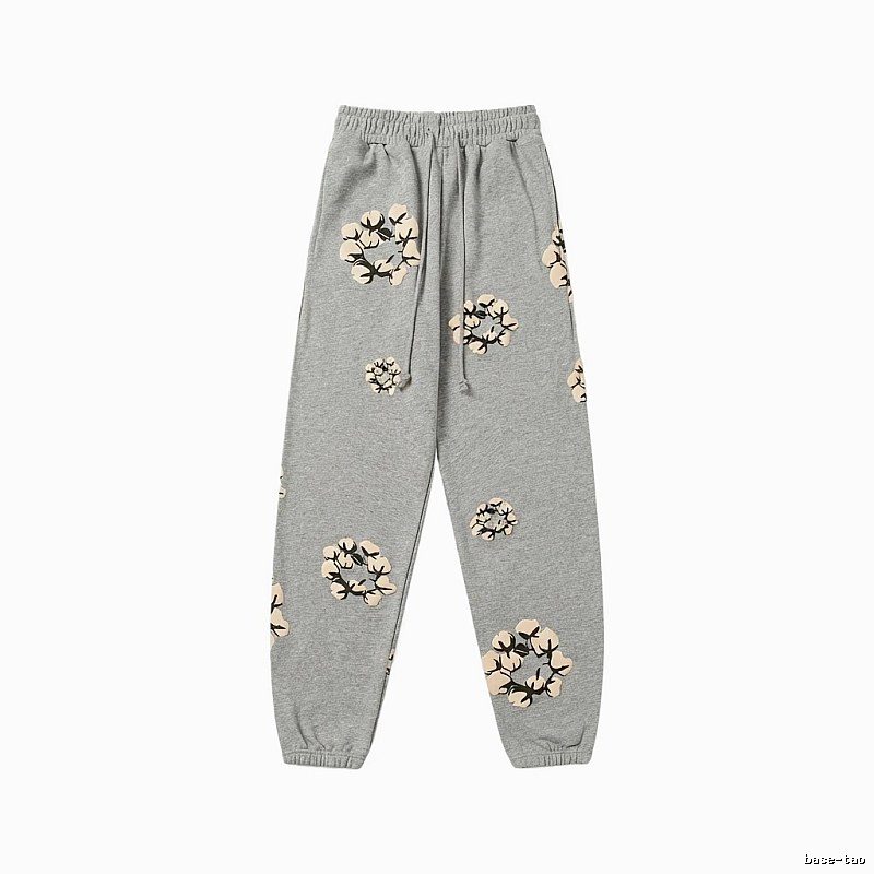 DENIM TEARS Floral Casual Grey Sweatpants