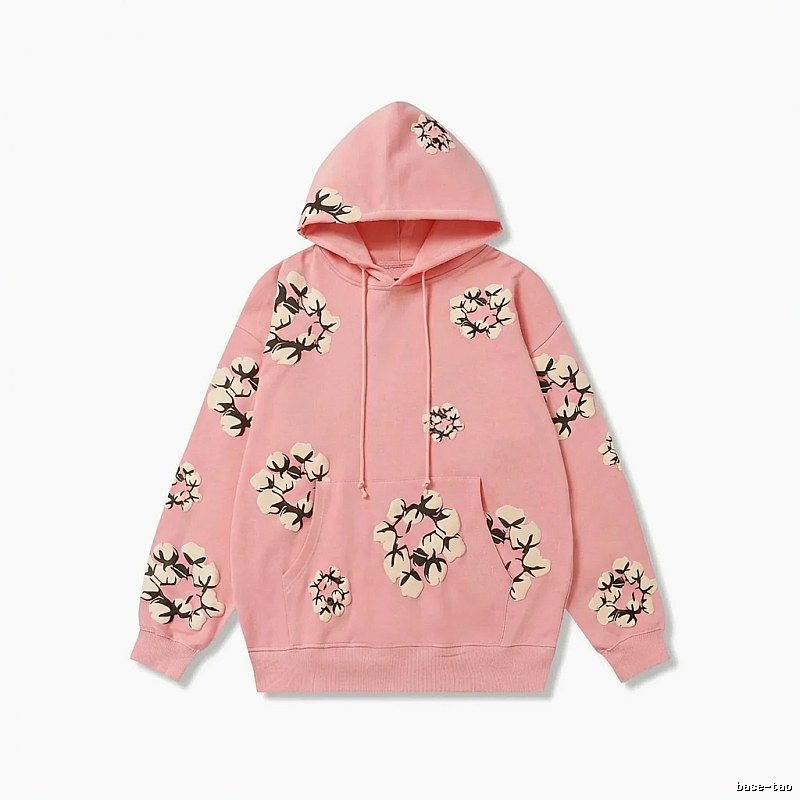 DENIM TEARS Floral Print Pink Hoodie