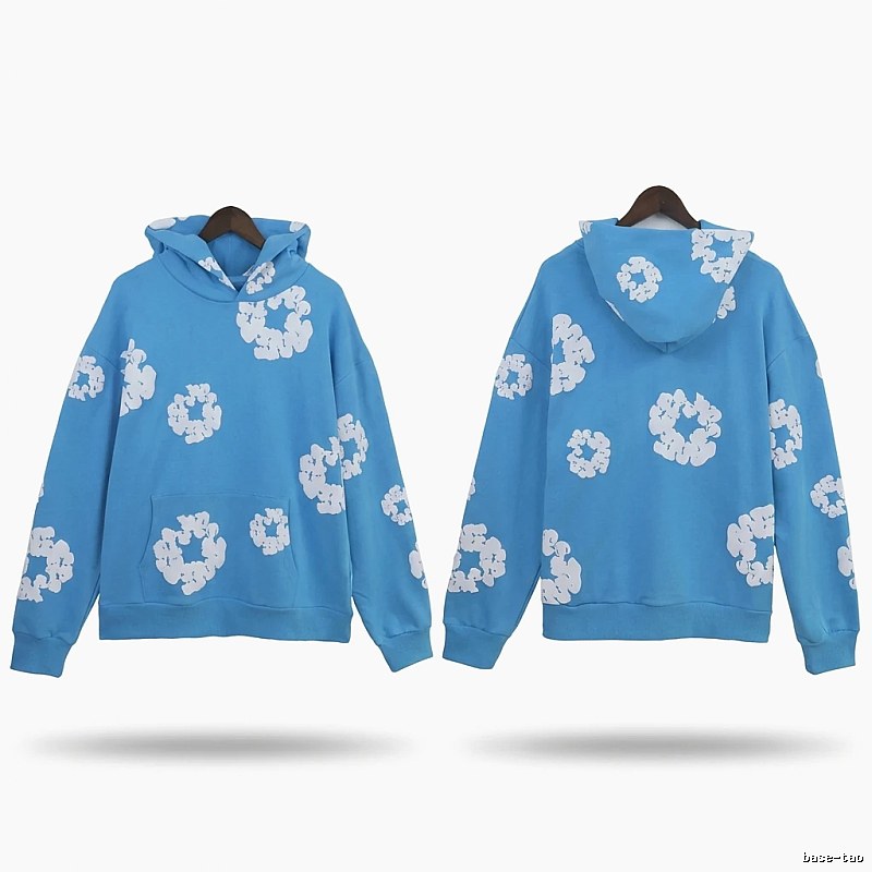 DENIM TEARS Printed Casual Style Blue Sweatshirt