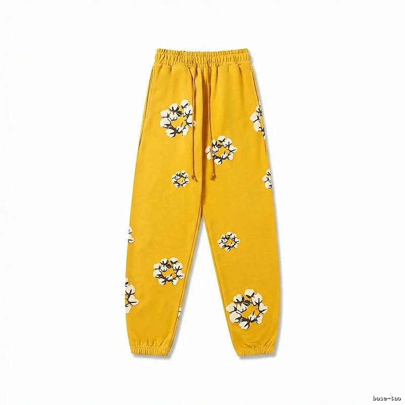 DENIM TEARS Printed Retro Yellow Sweatpants