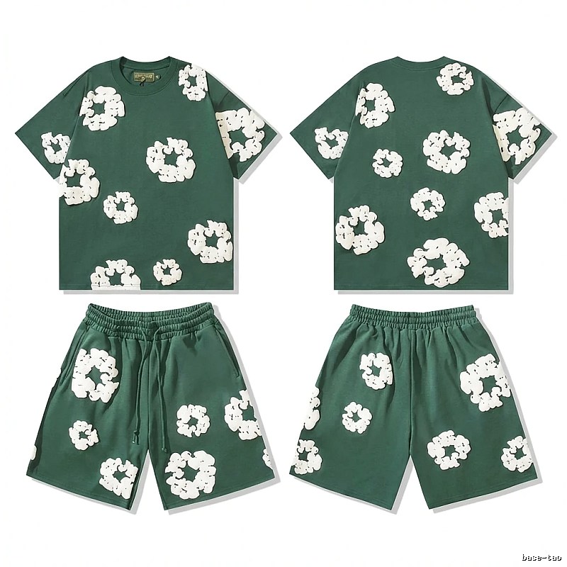 DENIM TEARS Three-dimensional Flower Style Suit (Dark Green)