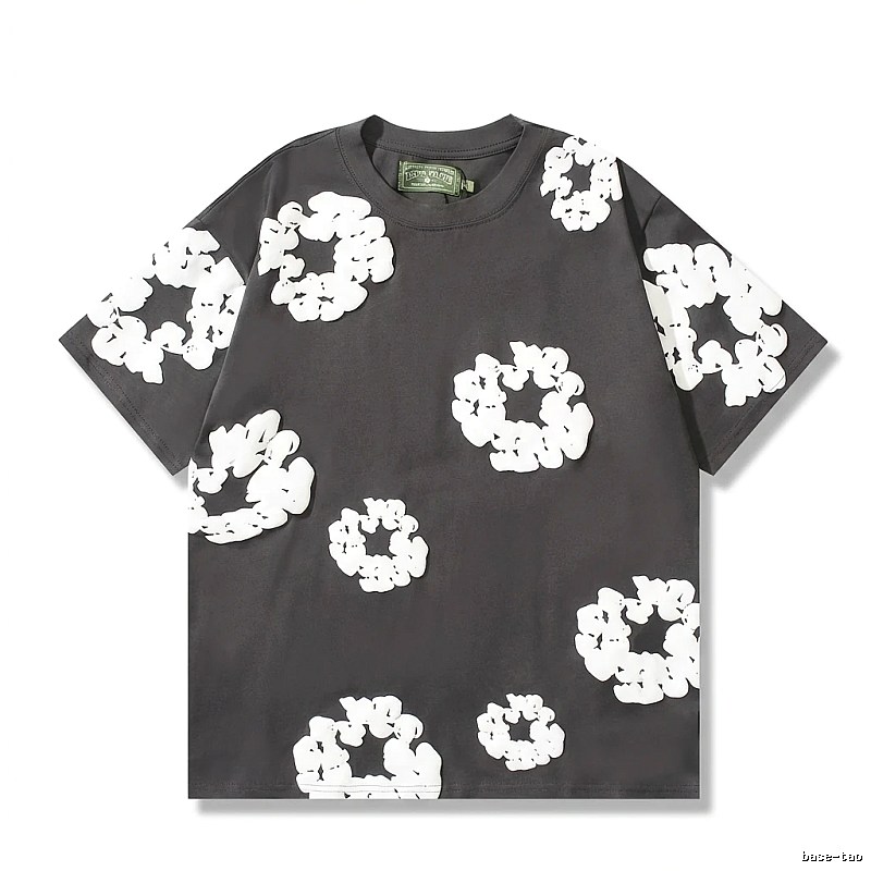 DENIM TEARS Three-dimensional Flower Style T-shirt