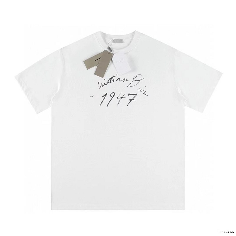 Dior 1947 Collection Minimalist Style White T-Shirt