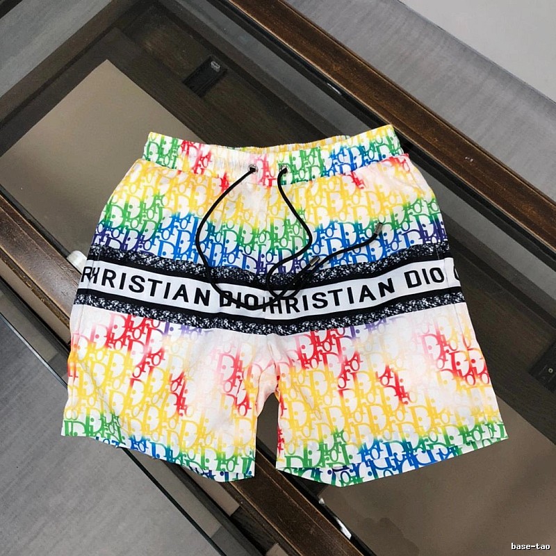 Dior All-over Monogram Print Trendy Cool Style Rainbow Casual Shorts