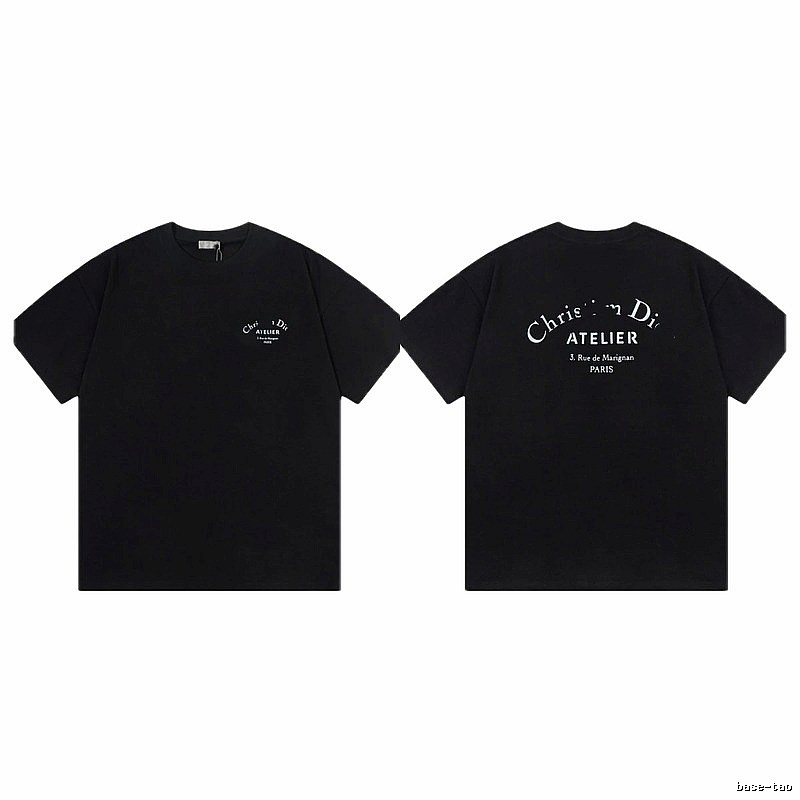 Dior Atelier Minimalist Style Black Short-sleeve T-shirt