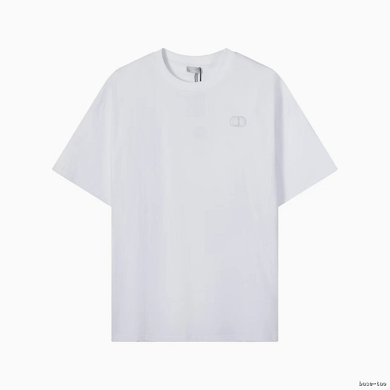 Dior CD Embroidered Minimalist Style White T-Shirt