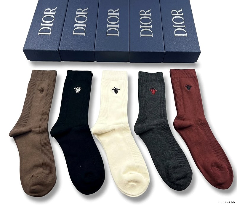 Dior embroidered fashion socks