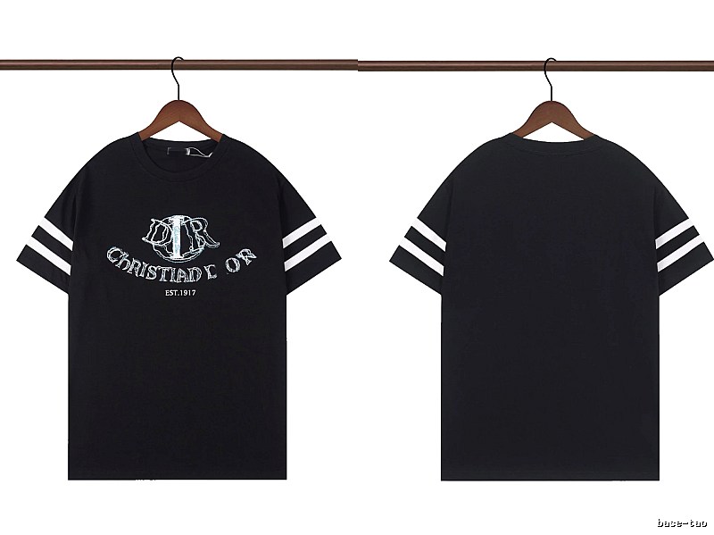 Dior Embroidered Vintage-style Black Short-sleeve T-shirt