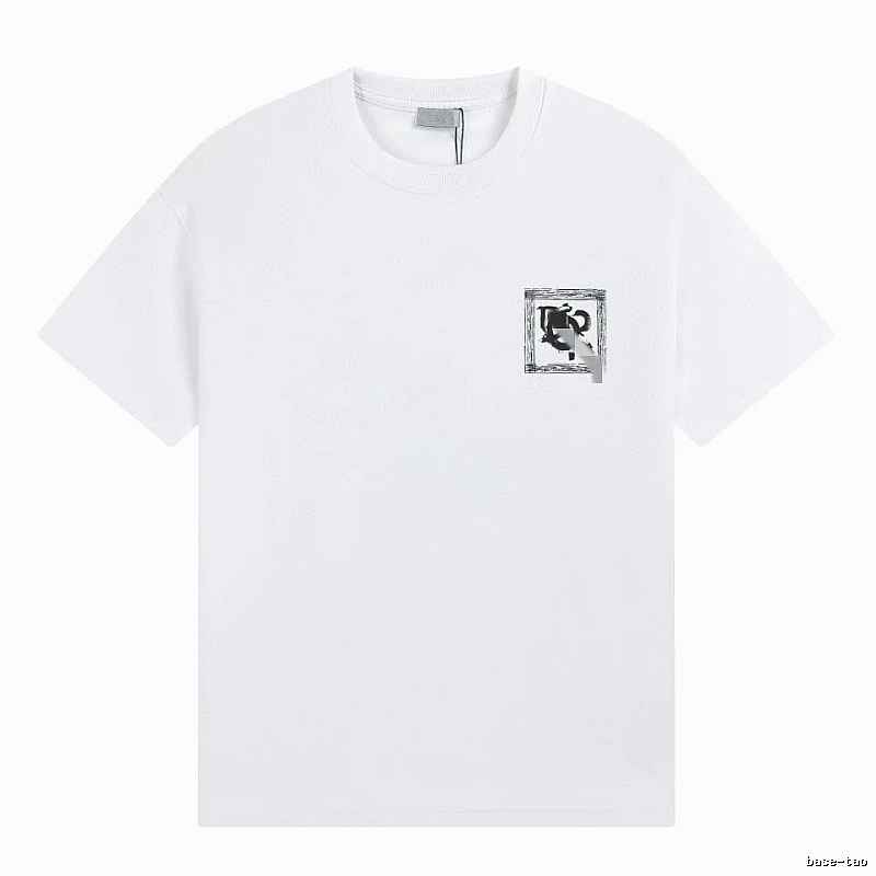 Dior Graffiti Print Minimalist Style White Short-sleeve T-shirt