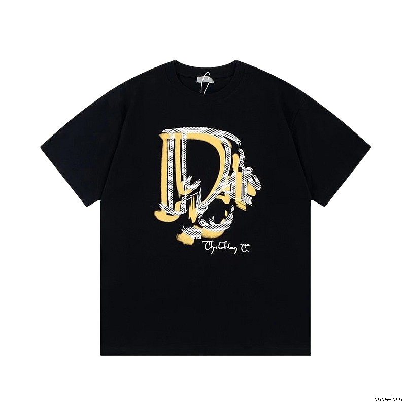 Dior Graffiti Print Street-style Black T-Shirt
