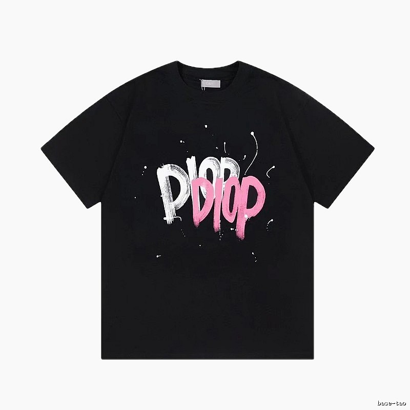 Dior Graffiti Trend Style Black Short-sleeve T-shirt