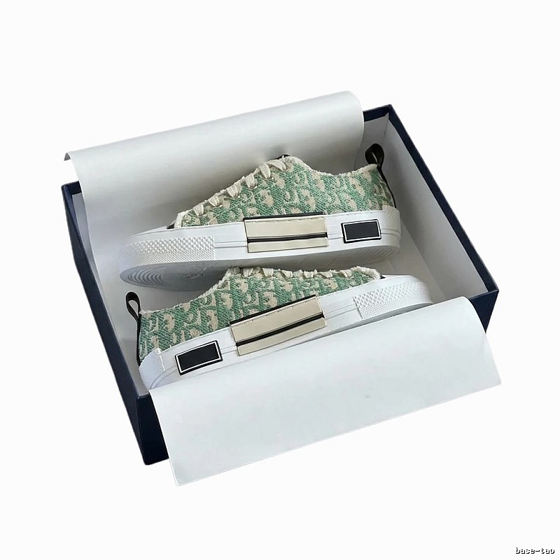 Dior letter-style green and white sneakers