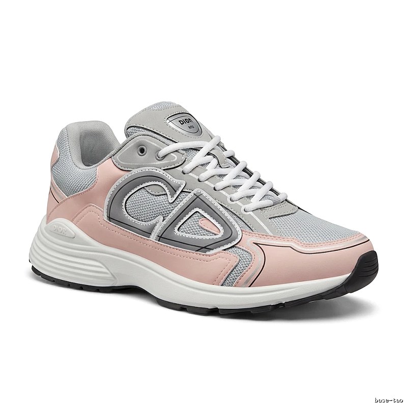 Dior Pink-Gray Sporty Running Shoes