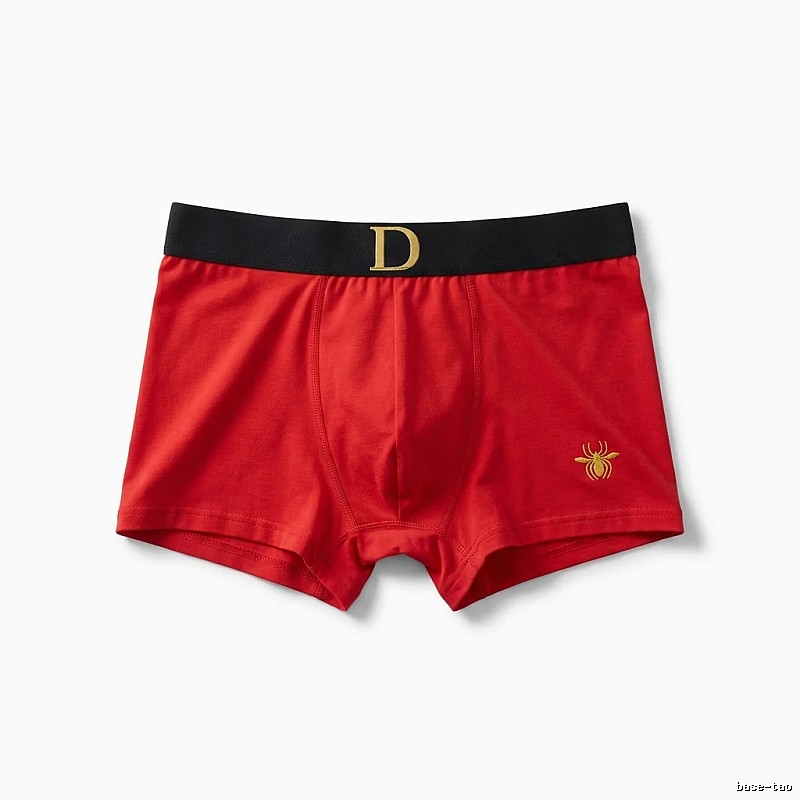 Dior red trendy brand boxer shorts.