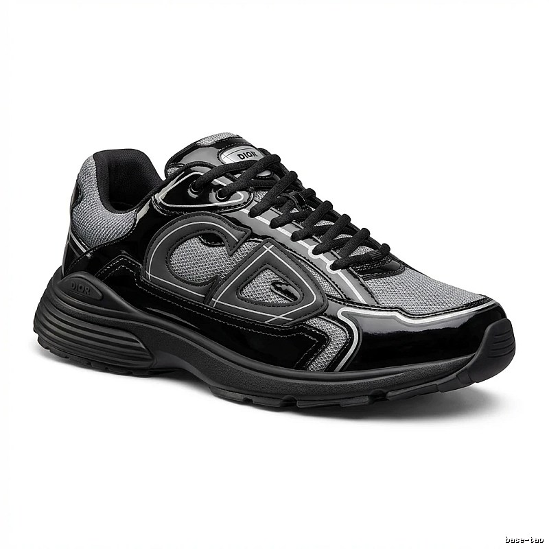 Dior retro-style black and grey sports shoes