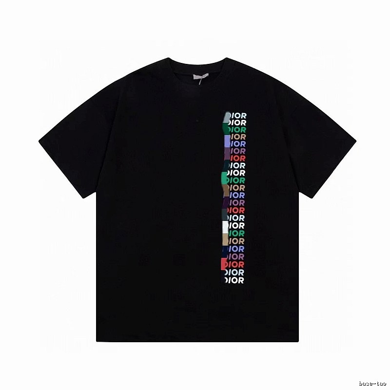 Dior Trendy Black T-Shirt with Colorful Letters