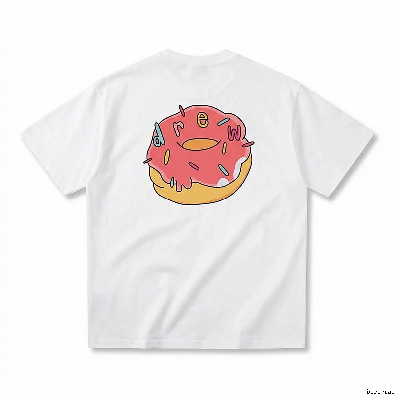 DREW Donut Cartoon White T-shirt