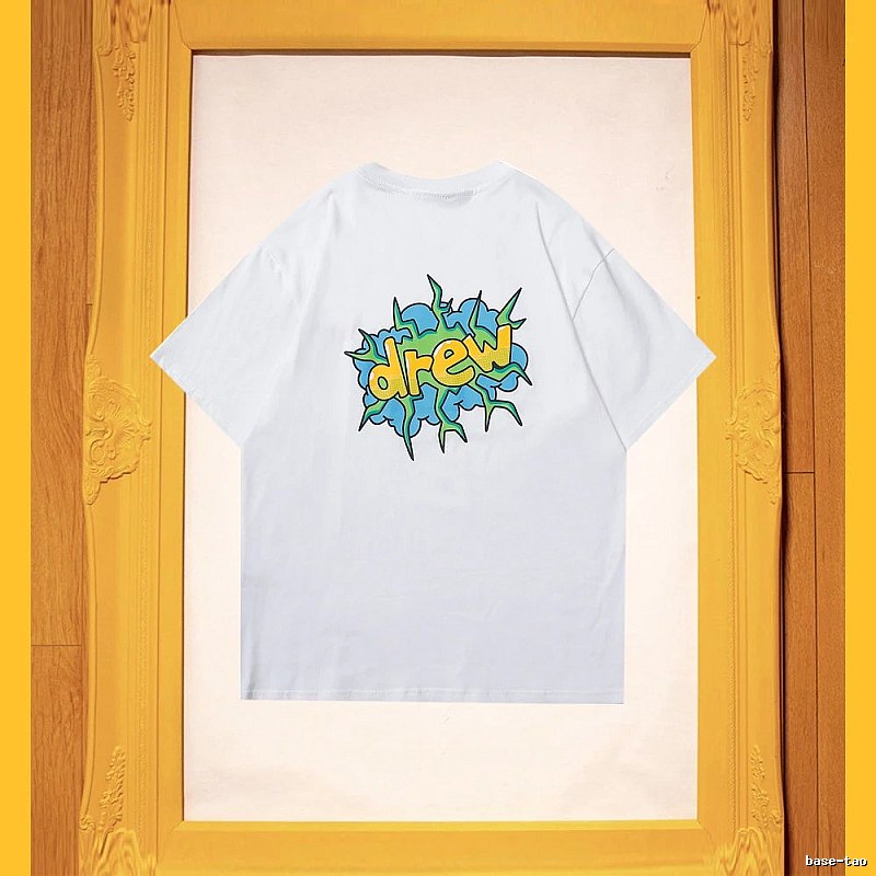 DREW Explosion Print Street Style White T-Shirt
