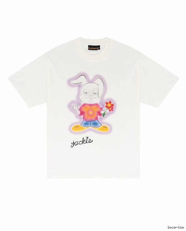 DREW Rabbit Graffiti Cool Trendy Off-white T-shirt