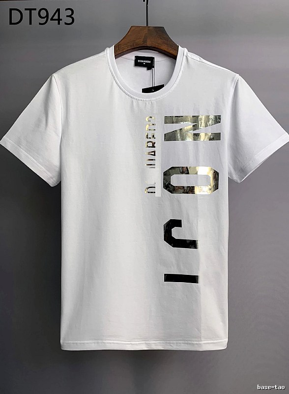 DSQ ICON Foil-stamped Trendy White T-Shirt
