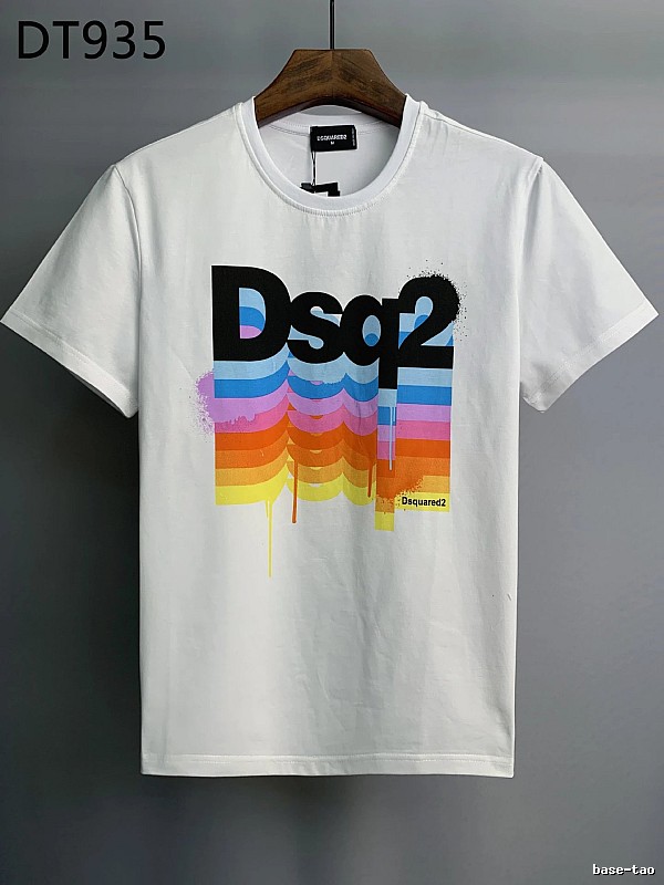 DSQ2 Gradient Print Street Style White T-Shirt